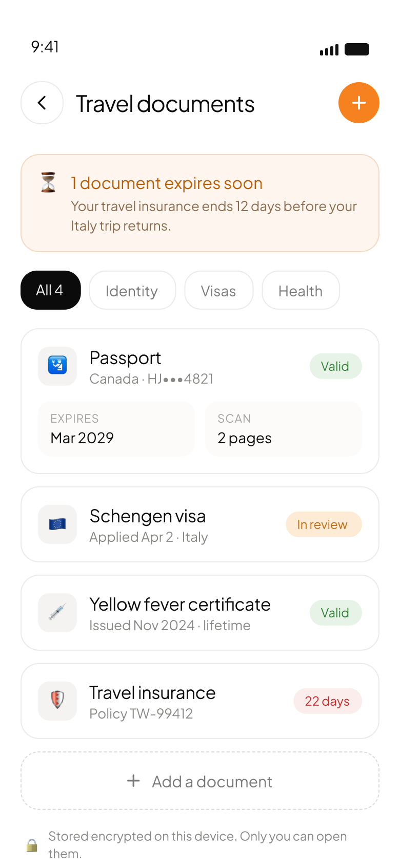 Travel documents